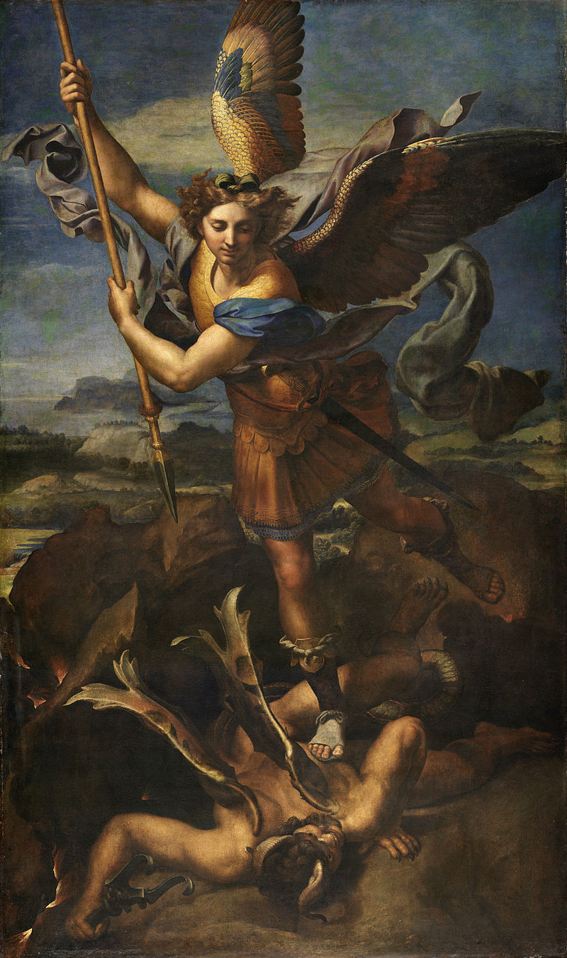 800px-Le_Grand_Saint_Michel_by_Raffaello_Sanzio_from_C2RMF_retouched