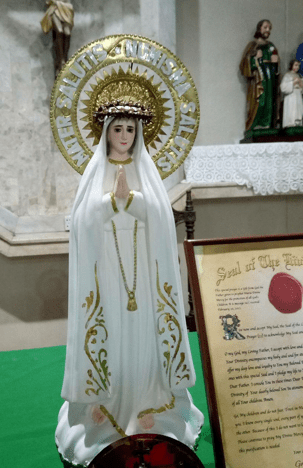 Mother Of Salvation statue crying